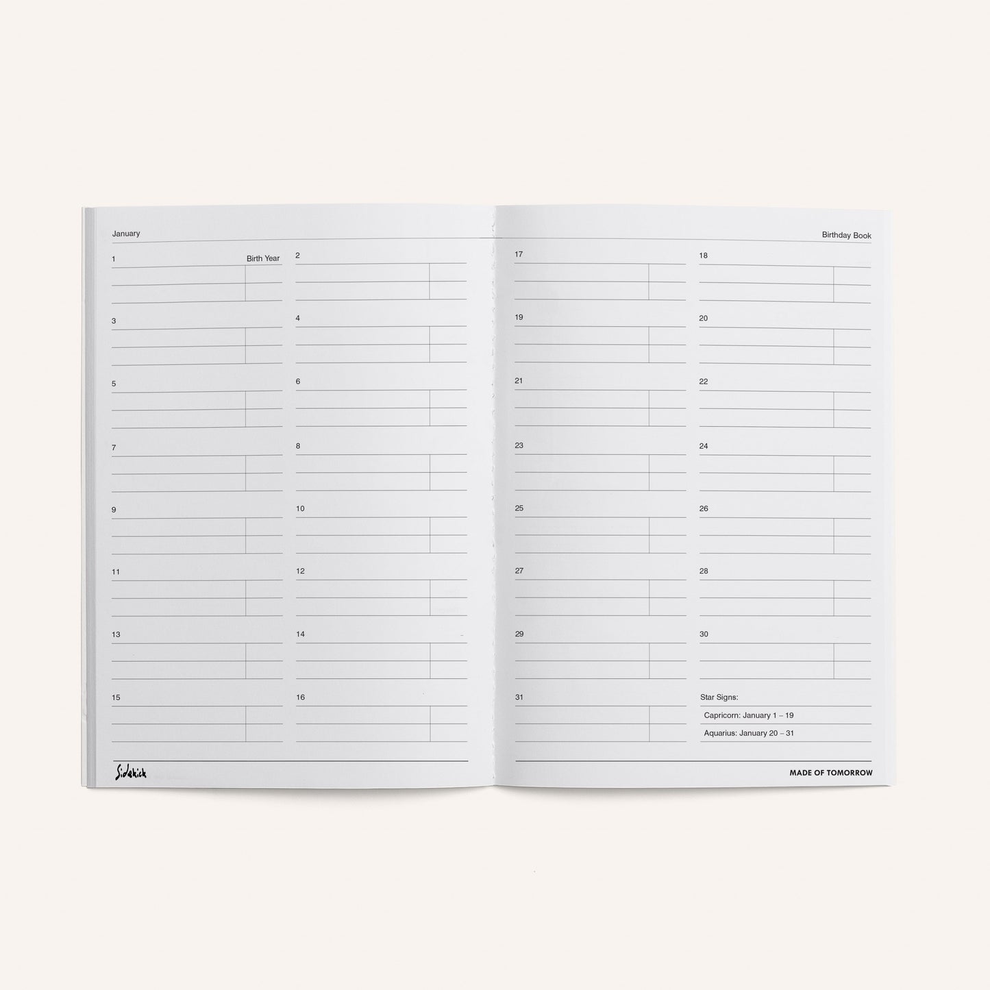 Birthday Book