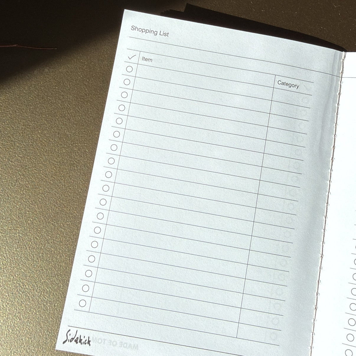 Shopping List